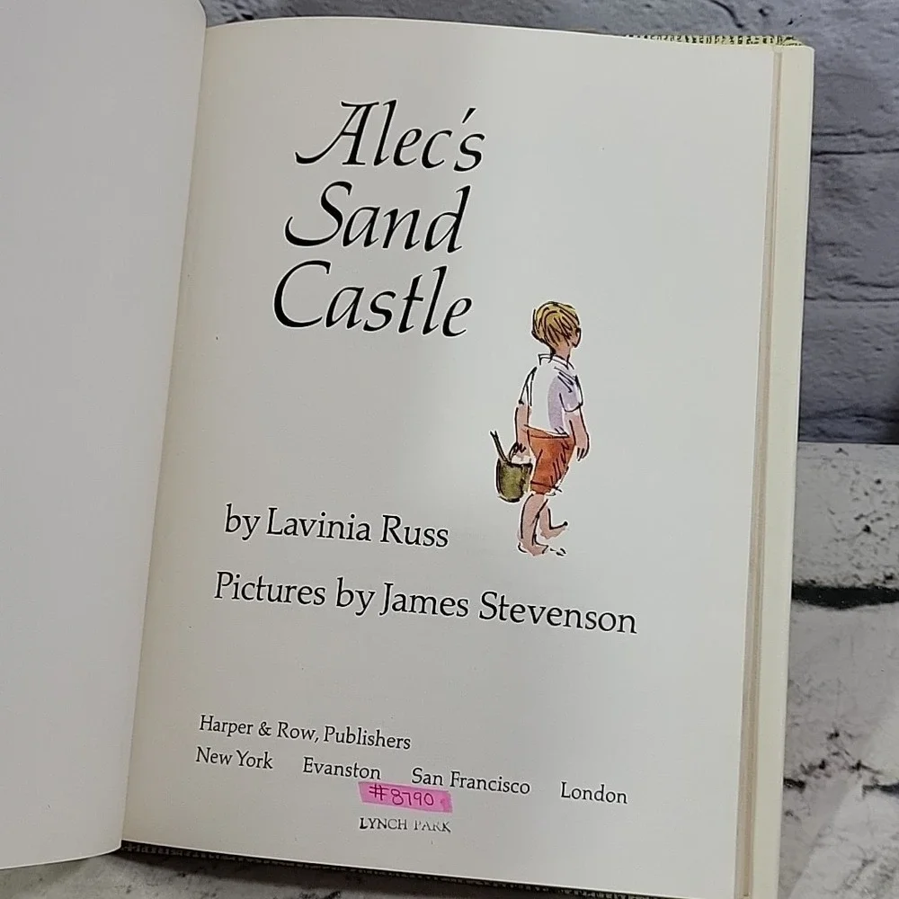 Alec's Sand Castle by Lavinia Russ 1972‎ First Edition Hardcover Dust Jacket